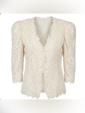 Vintage Women’s Lace Button Down Top